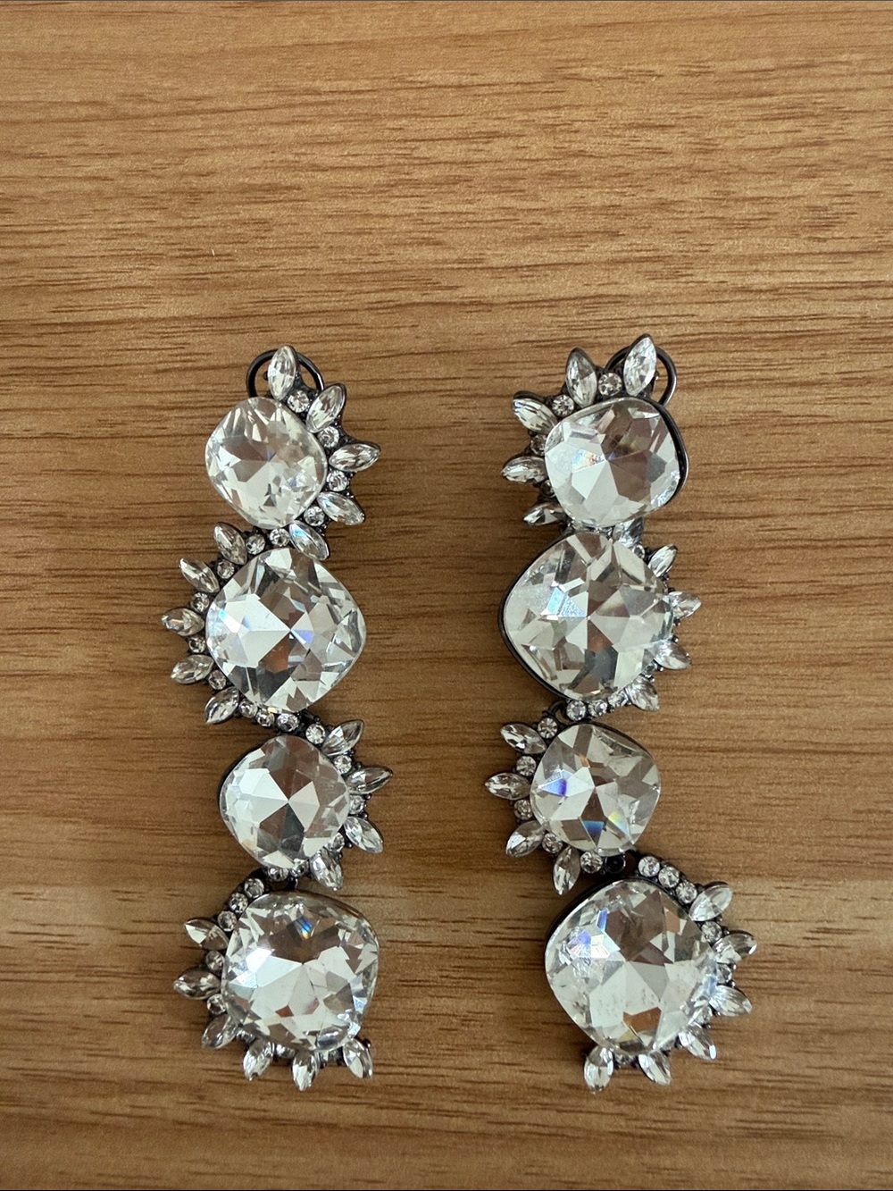 ZARA / Chunky Crystal Statement Earrings